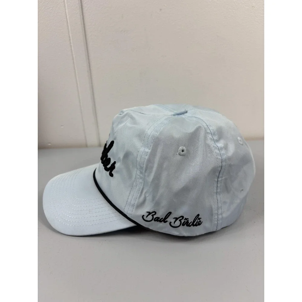 Bad Birdie Hat Snap Back Cap One Size Blue Satin Member Rope Golf Mens